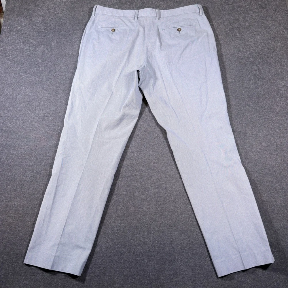 J.Crew Pants Mens 36x30 Blue Seersucker Classic Fit Cotton Chino Trousers